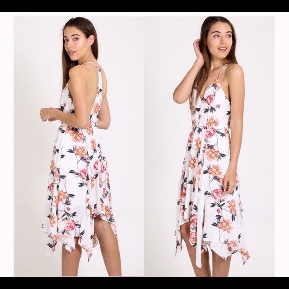 Handkerchief Hem Floral Dress. SOLD - Picture 2 of 2
